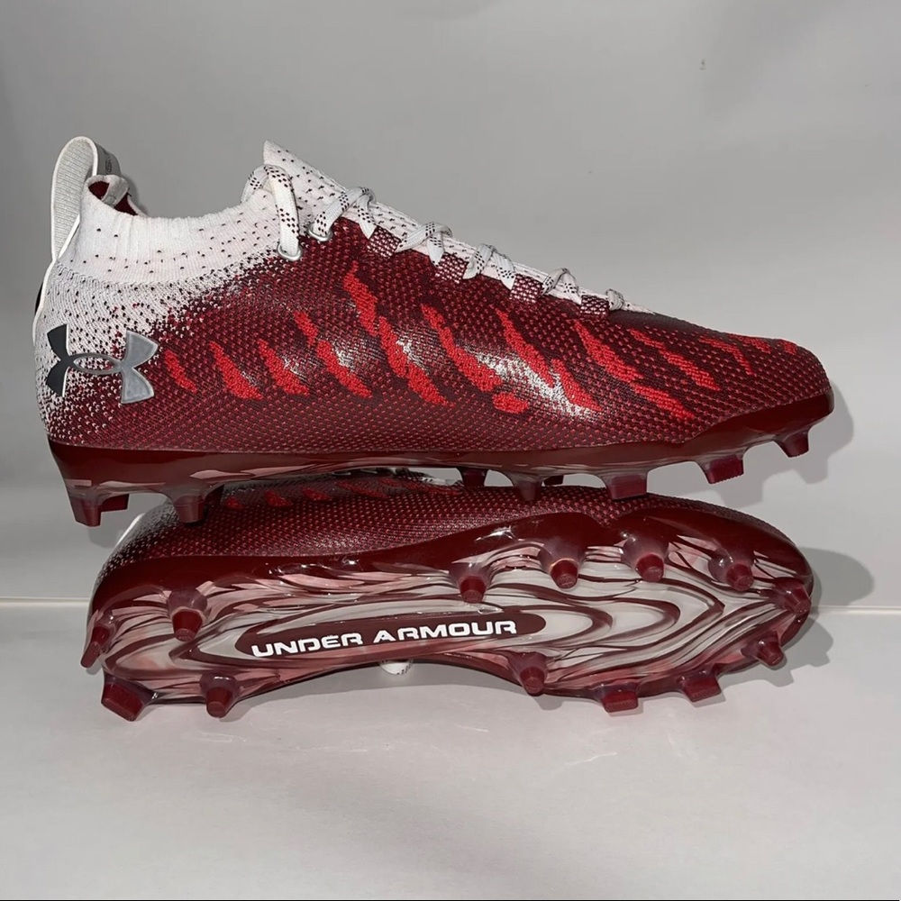 Under Armour Spotlight Lux MC LE Men's Yellow White Chrome football cleats